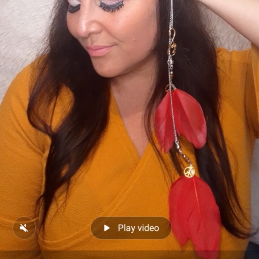 Feather Roach Hair Clips - detachable feathers